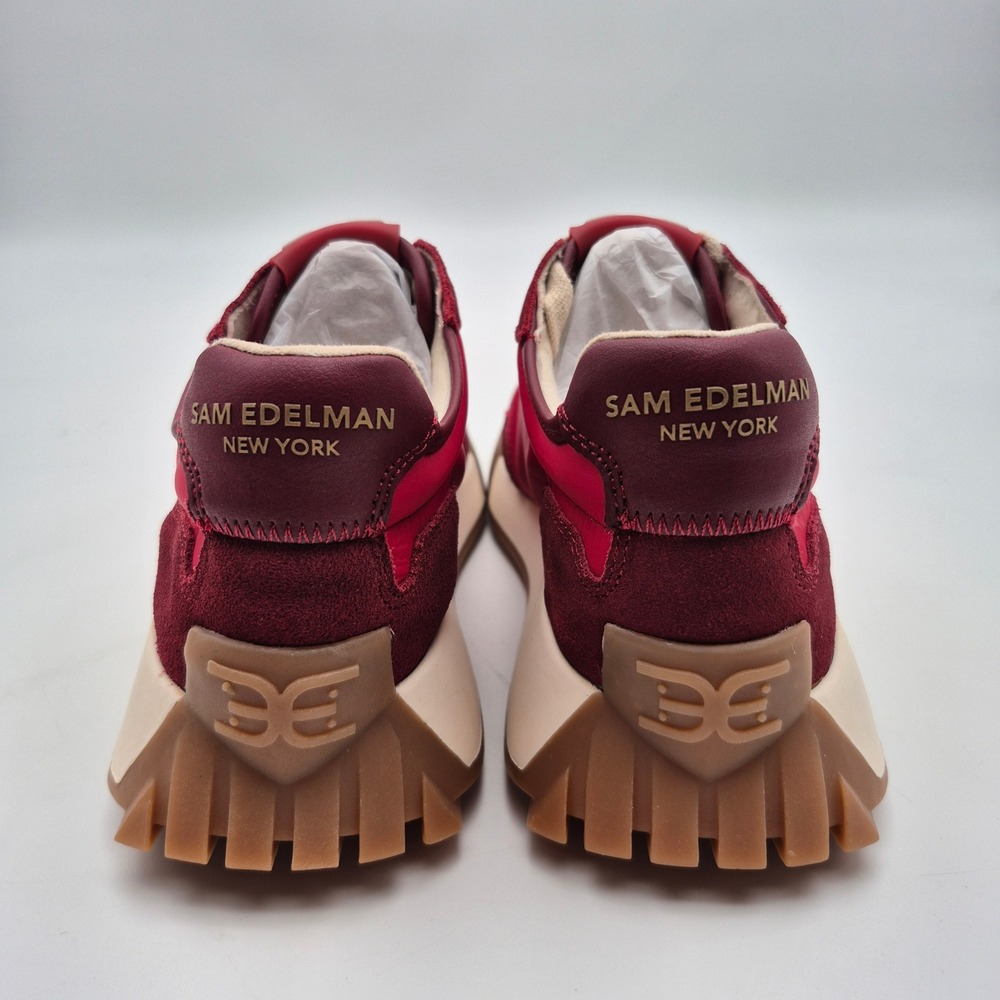 Sam Edelman Langley 3 Red Suede Sneakers Women's Size 7 Shoes - Picture 8 of 16